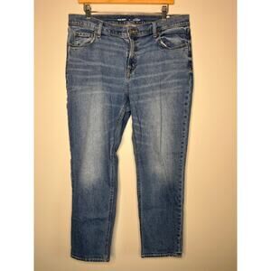 Old Navy Mid Rise Boyfriend Medium Wash Denim Jeans 12